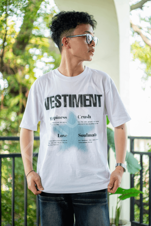Çiçek Baskılı Oversize Tshirt