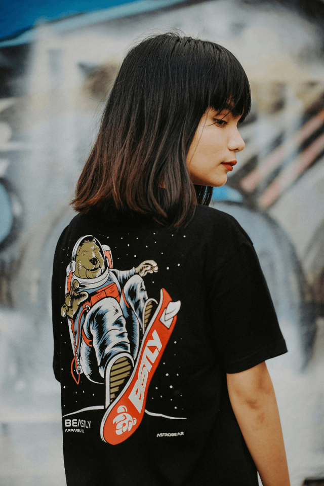 Çiçek Baskılı Oversize Tshirt