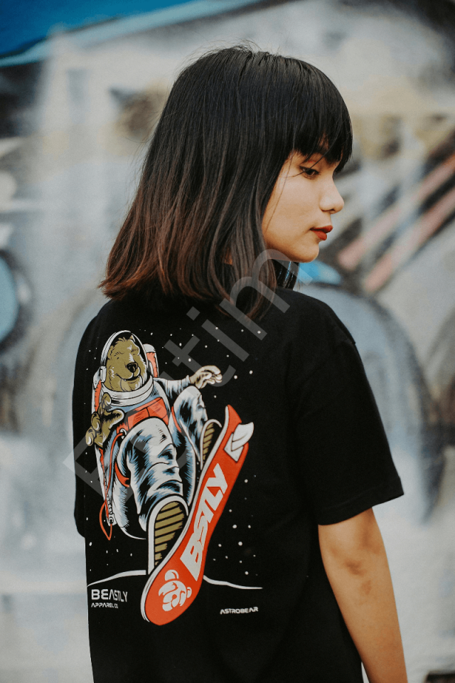 Çiçek Baskılı Oversize Tshirt